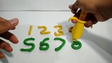 Belajar membuat angka dengan mainan fun Doh