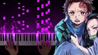 【特效钢琴】前方高能！鬼灭之刃《Kamado Tanjiro no Uta》—PianoDeuss得苏