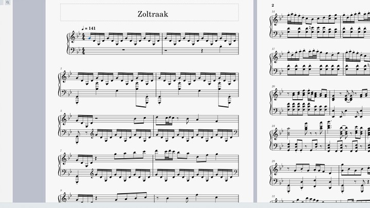【葬送的芙莉莲】Zoltraak-钢琴扒谱