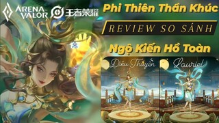 ROV vs KOG / Review so sánh Lauriel Phi Thiên Thần Khúc và Điêu Thuyền Ngộ Kiến Hồ Toàn