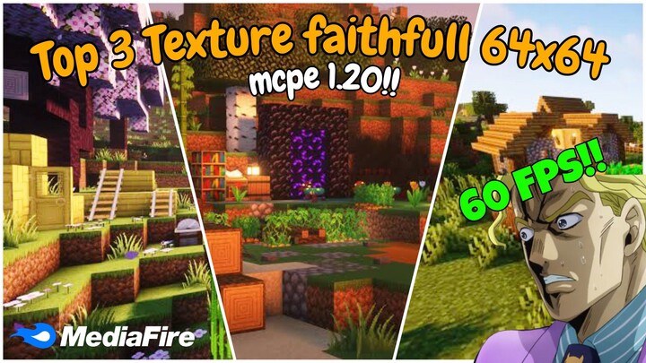 UPDATE‼️ TEXTURE PACK FAITHFULL 64X64 MCPE 1.20 TERBARU NO LAG || MEDIAFIRE