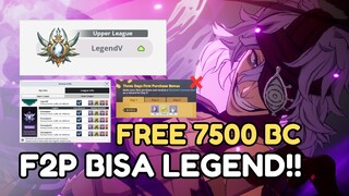 F2P BISA KE RANK TOP 50 LEGEND ?! FREE 7500 BLACK CRYSTALS - Black Clover M