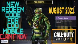 *August 2021* Call Of Duty Mobile New Redeem Code | Cod Mobile Redeem Code