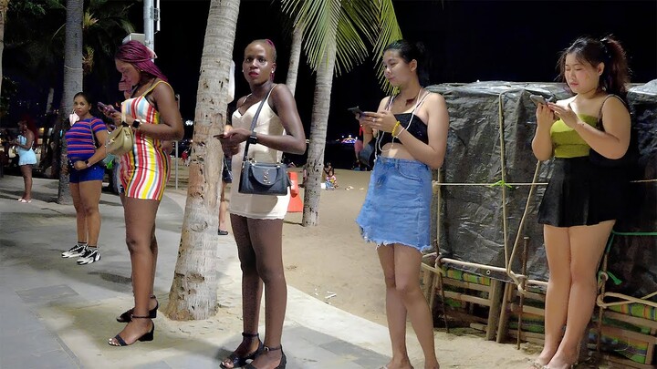 Pattaya Beach Road Freelancers, Night Walk Scenes | Thailand 2024