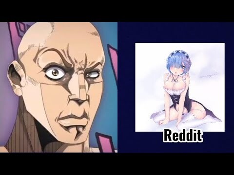 Anime vs Reddit (The Rock Reaction Meme)