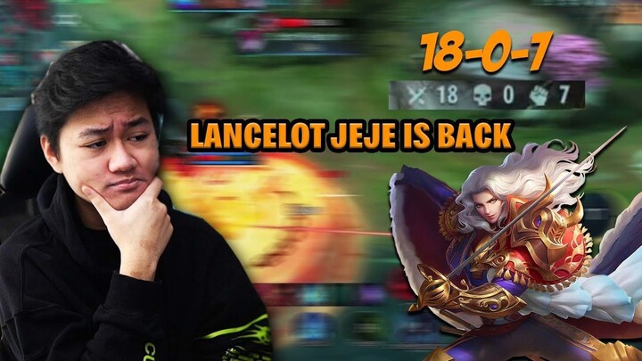 LANCELOT JEJE IS BACK! MAIN RAPIH FAST HAND SKILL ON POINT 18 KILL - Mobile Lege