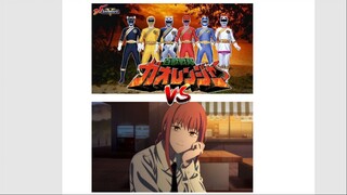 Hyakujuu Sentai Gaoranger VS Makima (Chainsaw Man)