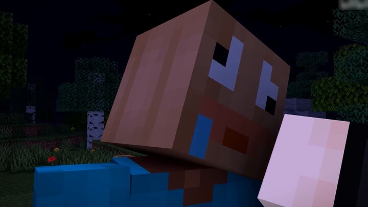 [MC Animation] What does a player with a pumpkin head look like to the Enderman? [Monster Girl's Dai