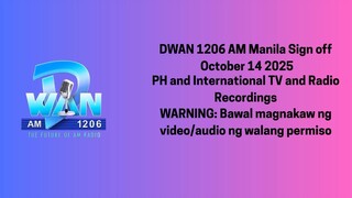 DWAN 1206 AM Manila Sign off October 14 2025