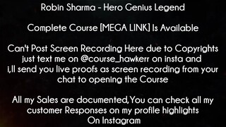 Robin Sharma Course Hero Genius Legend Download