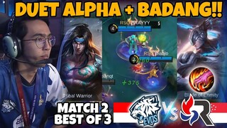 PERTAMA DLM SEJARAH MSC!! ALPHA HYPER + BADANG !! EVOS VS RSG MATCH 2