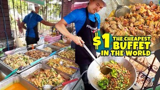 World's CHEAPEST BUFFET! $1.50 vs $60 King Crab LOBSTER Buffet in Bangkok Thailand