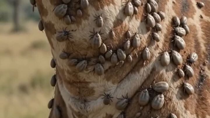 lions attack giraffe