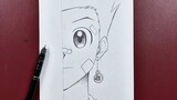 Easy to draw | how to draw anime boy ( gon ) step-by-step