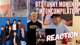 My American Friend & I React to bts funny moments tiktok compilations/ try to not laugh | REACTION