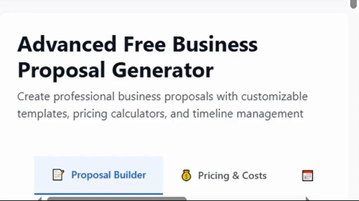 Business Proposal Writing Tool
