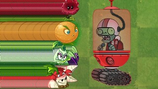 PvZ2 Challenge - ต้นไม้ที่เหมือนกันหนึ่งร้อยต้นที่ระดับเต็ม VS รถซอมบี้โล่แม่เหล็กแห่งอนาคตระดับ 25 