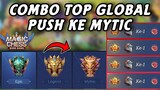 COMBO YANG SERING DIPAKE TOP GLOBAL PUSH KE MYTIC MAGIC CHESS UPDATE TERBARU 2024 !! Mobile Legends