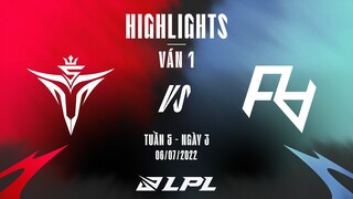 V5 vs RA | Highlights - Game 1 | Tuần 5 Ngày 3 | LPL Mùa Hè 2022