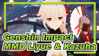 [Genshin Impact MMD] Liyue & Kazuha - Flowers And the Moon Being Together