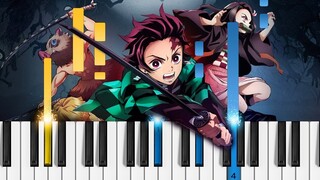 Demon Slayer (Kimetsu no Yaiba) OP - Gurenge - Piano Tutorial / Piano Cover