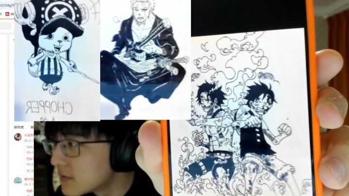 Botol memamerkan storyboard adegan terkenal One Piece yang ia tiru di masa mudanya