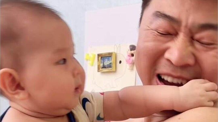 Baby: What on earth are you eating? You’re gnawing on the back of my head! Just you wait—I’ll rip yo