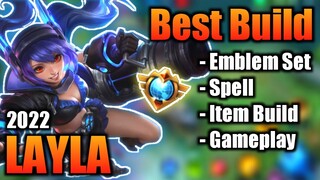 LAYLA BEST BUILD 2022 | TOP 1 GLOBAL LAYLA BUILD | LAYLA - MOBILE LEGENDS | MLBB