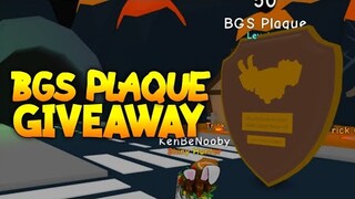 *SECRET* BGS PLAQUE GIVEAWAY!🏆ROBLOX BUBBLEGUM SIMULATOR!🎃