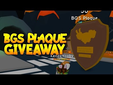 *SECRET* BGS PLAQUE GIVEAWAY!🏆ROBLOX BUBBLEGUM SIMULATOR!🎃