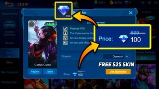 Claim Free Selena Gothic curse Elite Skin || Selena New Skin 2022 Mobile Legends