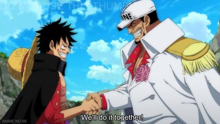 Akainu Teams up with Luffy and Betrays the Marines - One Piece