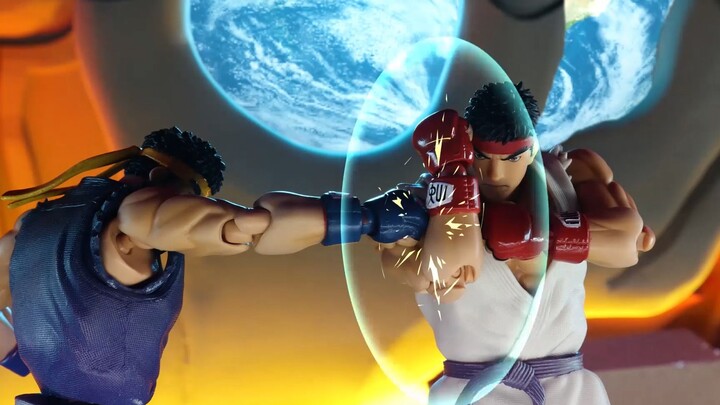 "656 Stop Motion Animation" Ryu VS Ryu, the video game masters' showdown is back! ｜Street Fighter 5