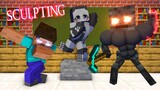 Monster School: SCULPTING 2 - Minecraft Animation