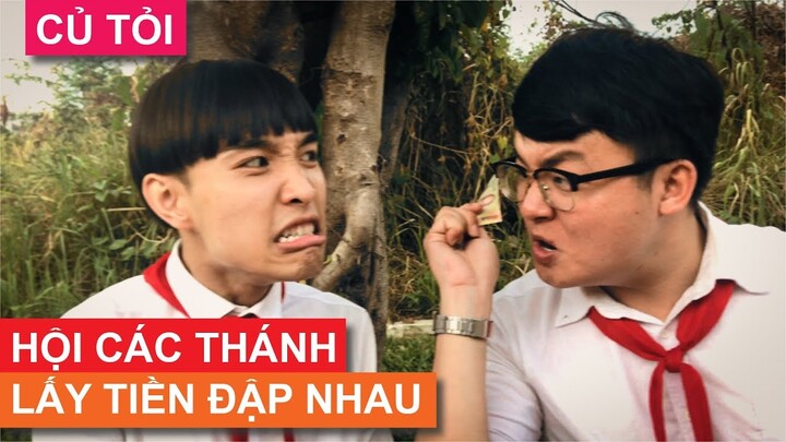 [ QC ] Hội Các Thánh Lấy Tiền Đập Nhau - Củ Tỏi - Binomo