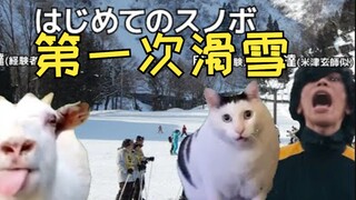 【熟肉】第一次去滑雪结果屁股遭罪的故事 | 猫meme