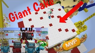 Building A Giant Cake In Bed Wars | Blockman Go Blocky Mods