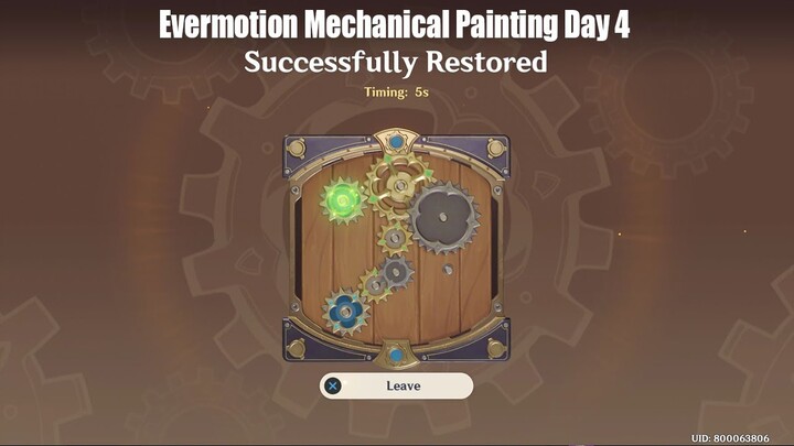 Evermotion Mechanical Painting Day 4 Speed Run Guide - 5s Complete Gameplay