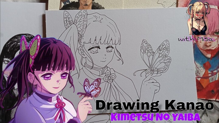 Drawing kanao dari anime demon slayer