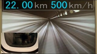 2015年6月12日　JR東海リニア中央新幹線　500km/h試乗会 　JR Tokai Maglev traveling at 500 kmph (311mph) in Japan