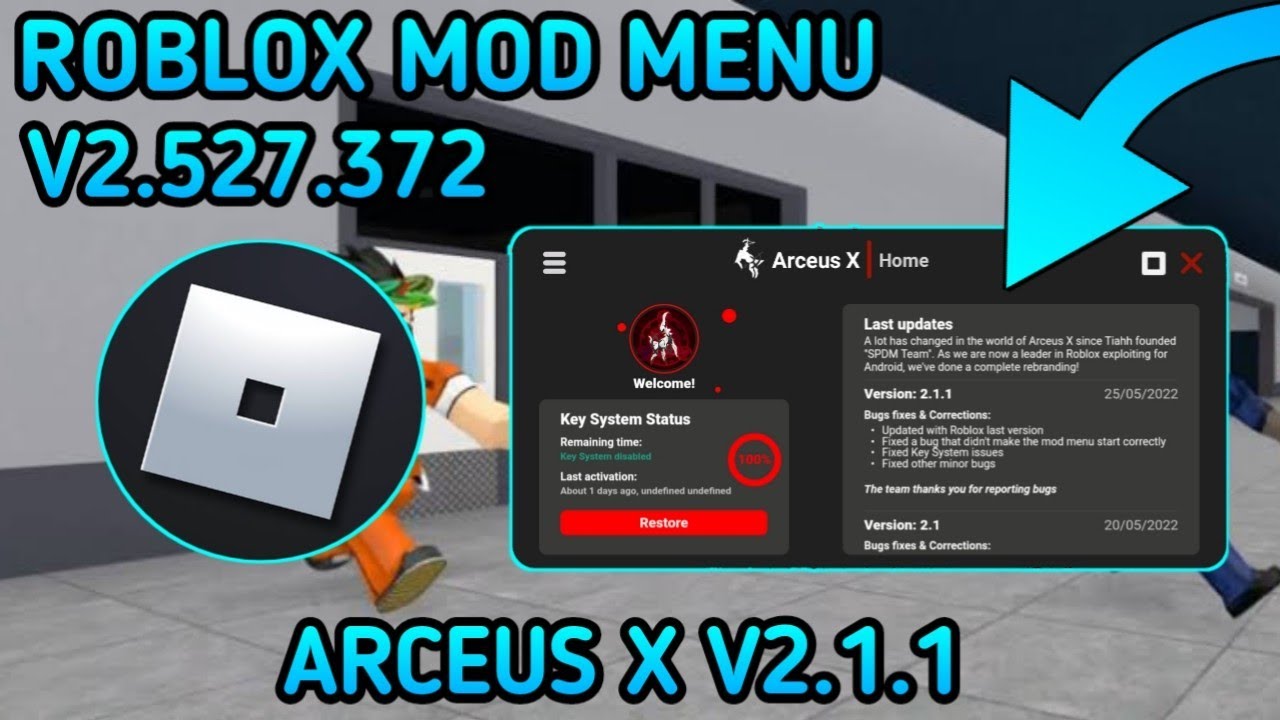 Roblox Mod Menu V2.527.372, ARCEUS X V2.1.1