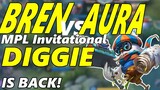DIGGIE is BACK to MPL Invitational! BREN vs AURA PH Game 1 | Mobile Legends!