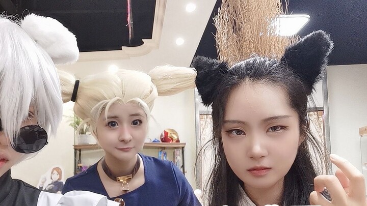 [Cursed Cafe] Maid Gojo Satoru! Dinner with Geto Suguru and Momo Nishimiya