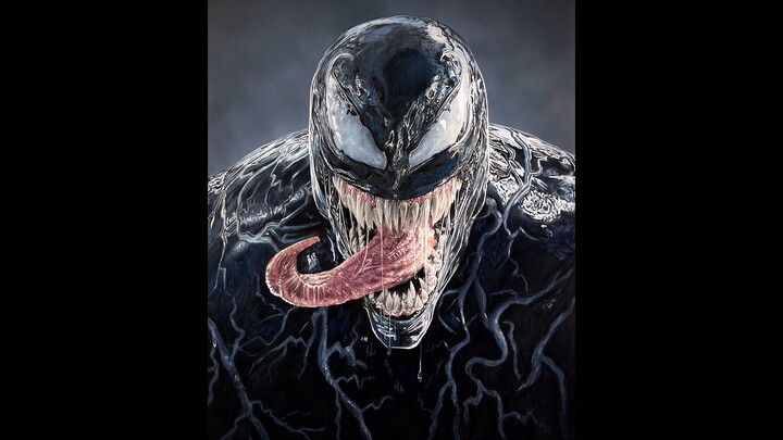 Hand-drawing Venom process Who else gets the joy of being a Marvel fan?