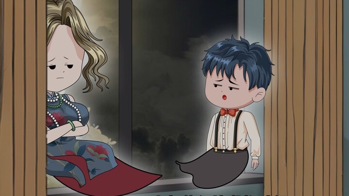 1In the middle of the night, I saw two ghosts chatting on the window, and thus I unexpectedly got a 