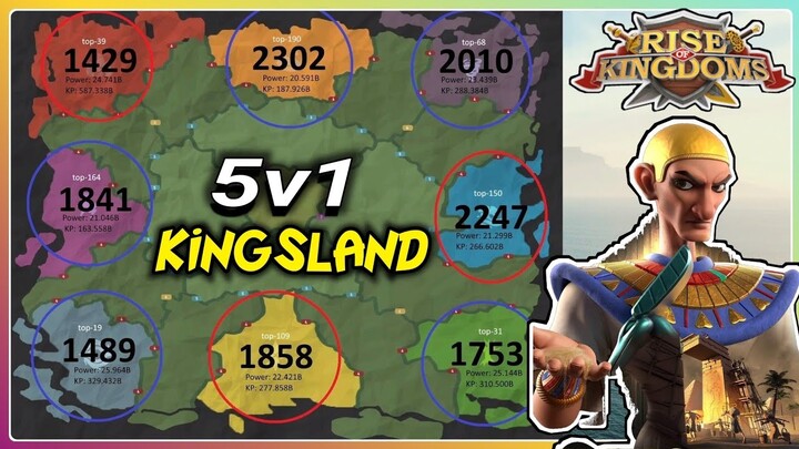 Rise of kingdoms - 5vs1 at Kingsland Preview - undefeated 1429 vs 5 kingdoms