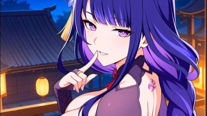 raiden ei mode di pantai👙🥵🥵💦💦💦