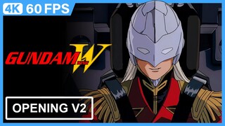 Mobile Suit Gundam Wing Opening V2 | Creditless | 4K 60FPS AI Remastered