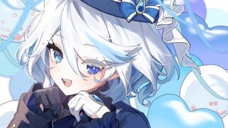 【绘画过程/芙宁娜】蓝玫瑰代表唯一的爱