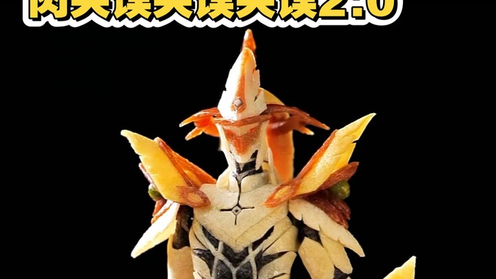 Aku bikin sesuatu pakai dendeng babi dan irisan roti...